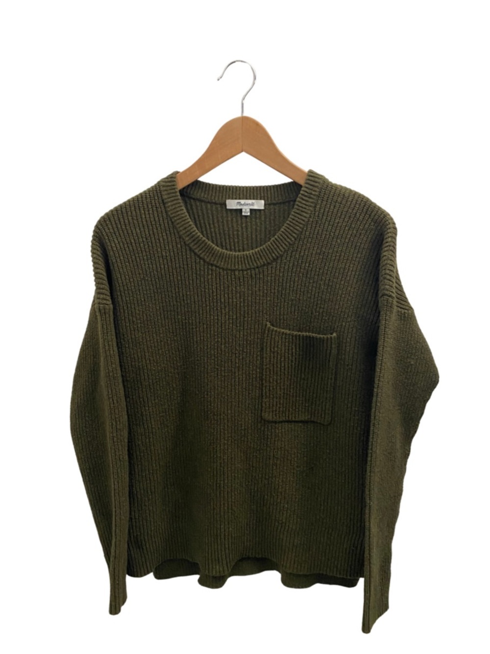 Madewell Olive Green Crewneck Sweater Size Small